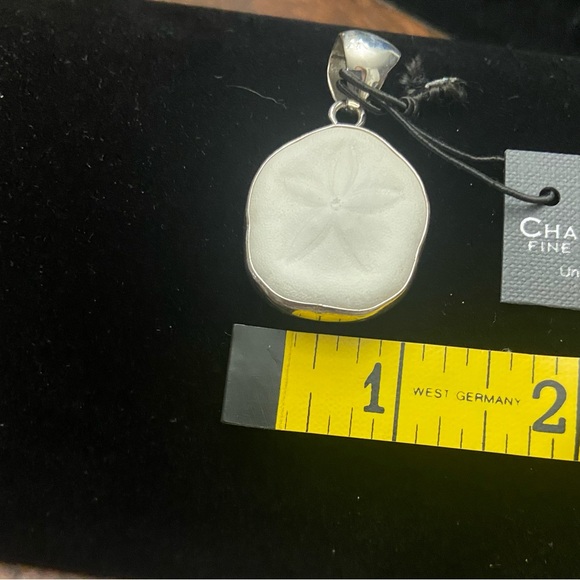 Charles Albert White Fossilized Sand Dollar Charm - Picture 2 of 3